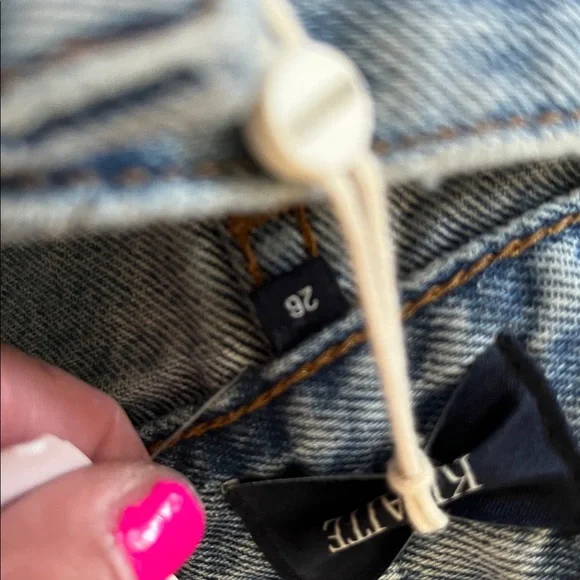 NWT Khaite IAN WIDE LEG JEAN Size 26 - Picture 6 of 10